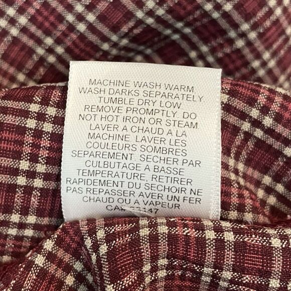 Talbots Plaid Red Tan Sleeveless Jumper Dress Plaid 10 Petite Made in USA - Picture 12 of 12